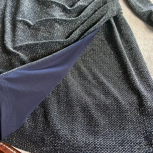 Lauren Ralph Lauren Sparkly Metallic Stretchy Ruched Dress - Picture 10 of 10